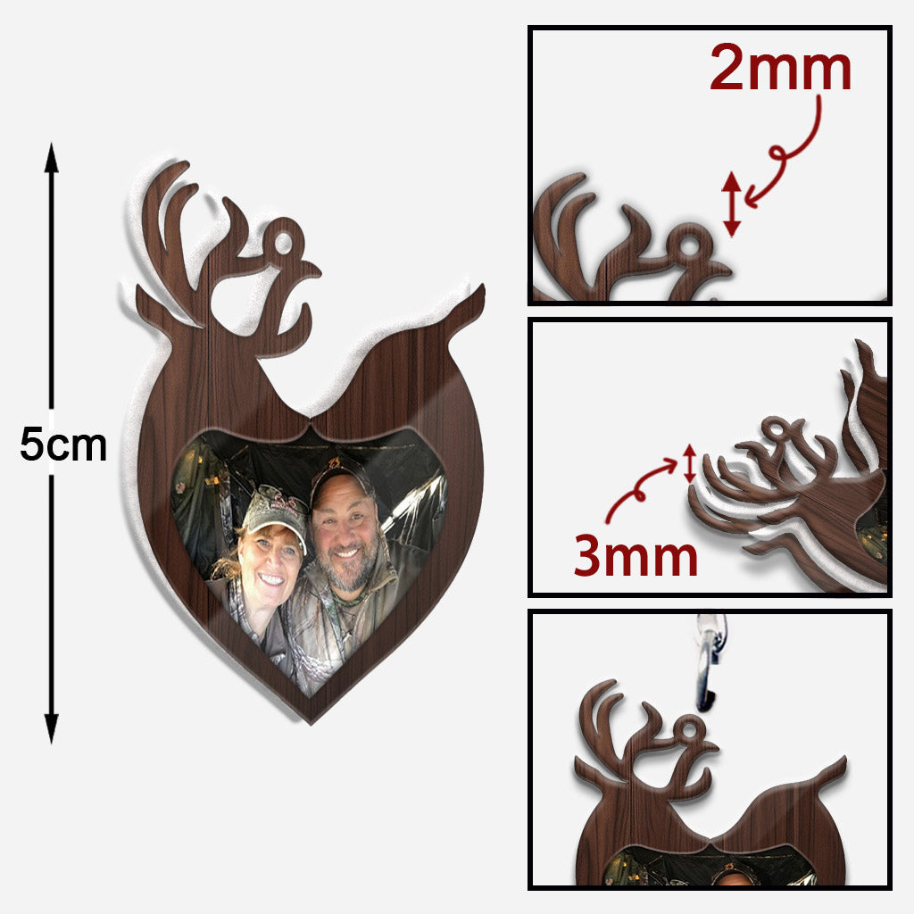 Enjoy The Hunt But Find Your Way Back To Me - Hunting gift for girlfriend, boyfriend, husband, wife - Personalized Keychain