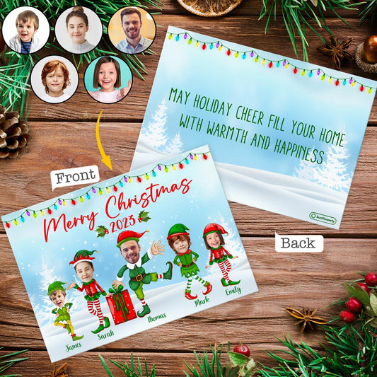 Merry Christmas - Personalized Family Greeting Card