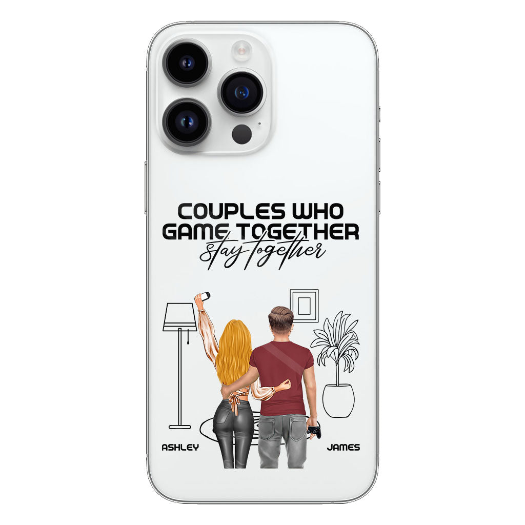 Couples Who Game Together Stay Together - Personalized Video Game Clear Phone Case