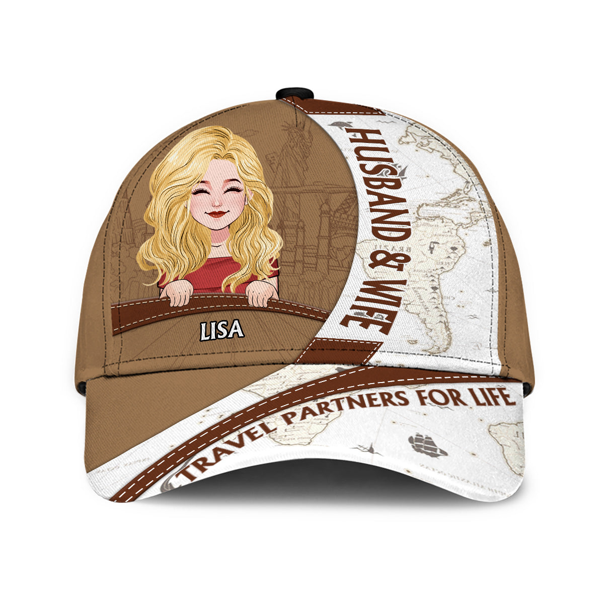 Husband & Wife Travel Partner - Personalized Travelling Classic Cap