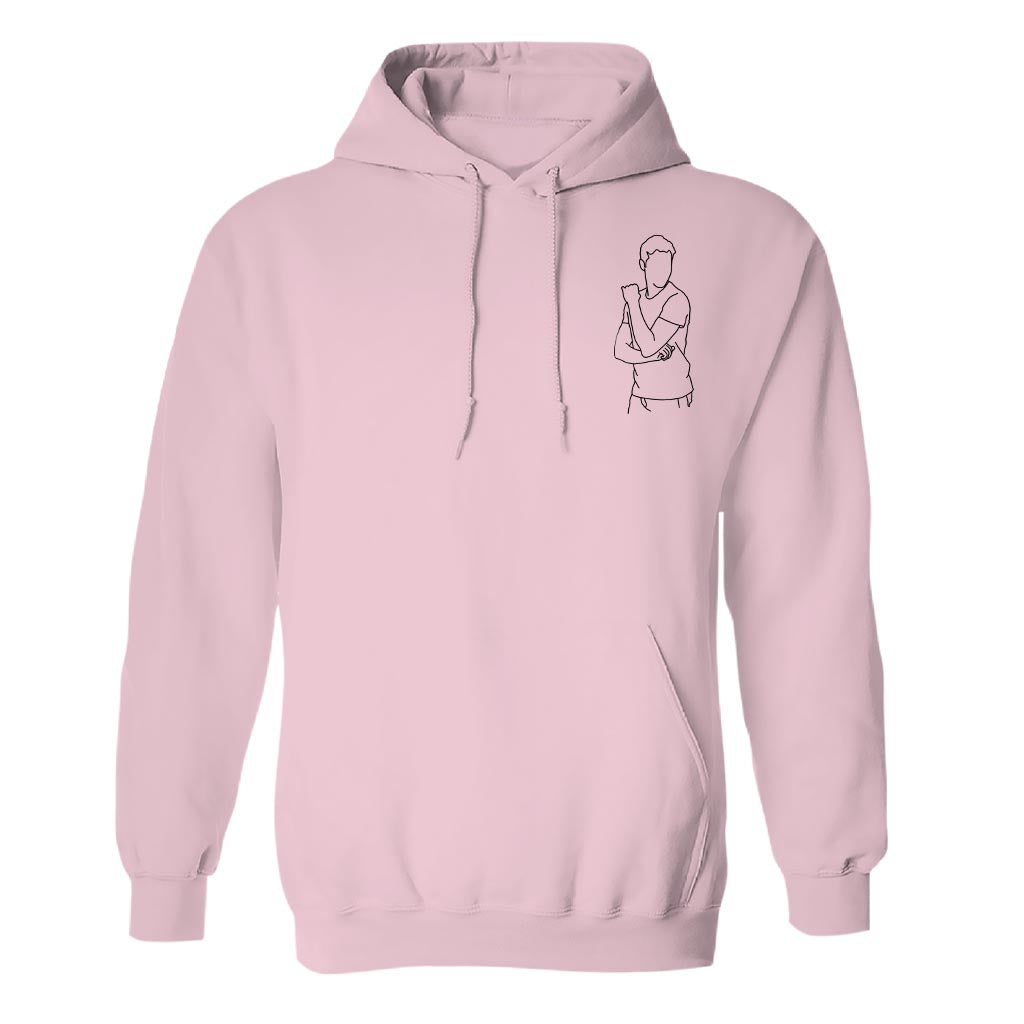 Custom Line Art - Personalized Son Embroidered Hoodie