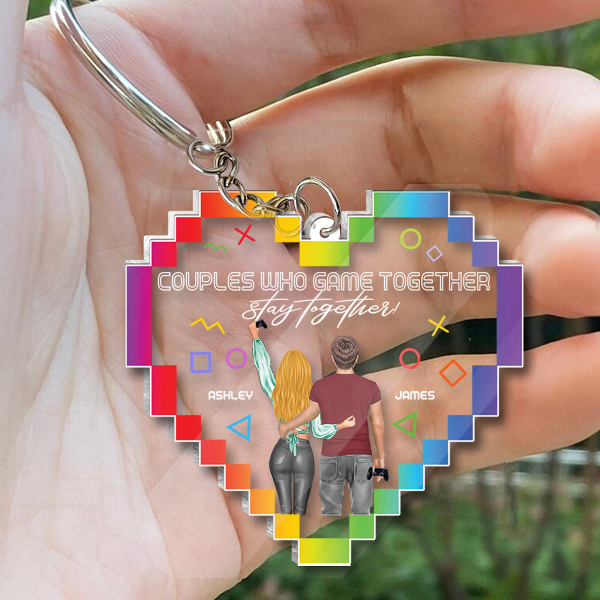 Couples Who Game Together Stay Together - Personalized Video Game Keychain