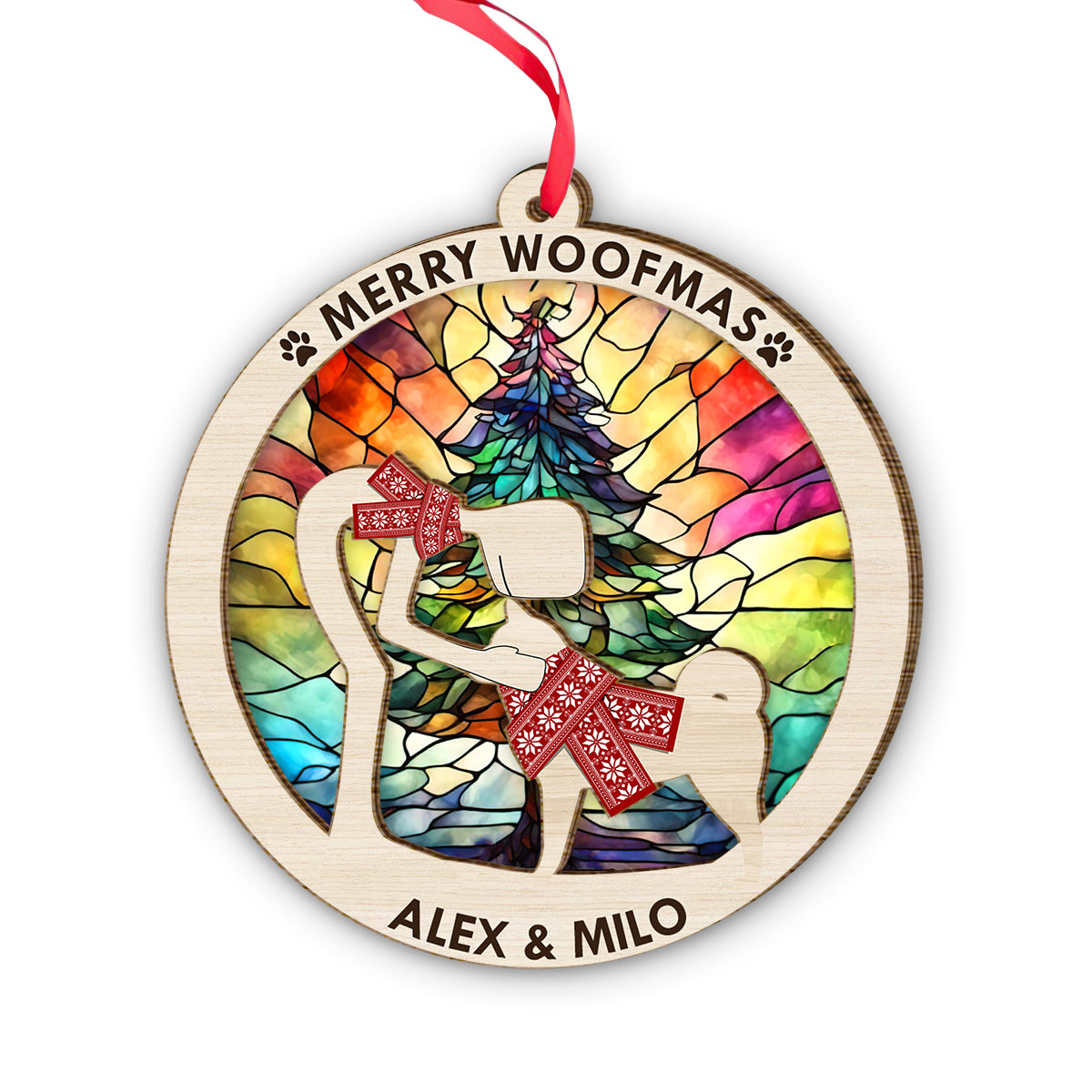 All I Want For Christmas Is You - Gift for dog lovers - Personalized 2 Layered Piece Ornament