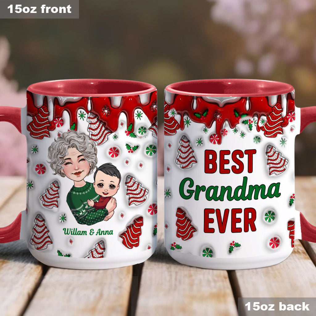 Best Grandma Ever - Gift for grandma - Personalized Accent Mug
