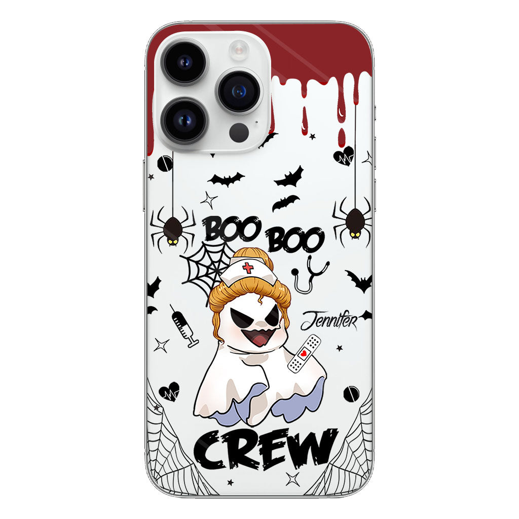Boo Boo Crew - Personalized Nurse Clear Phone Case