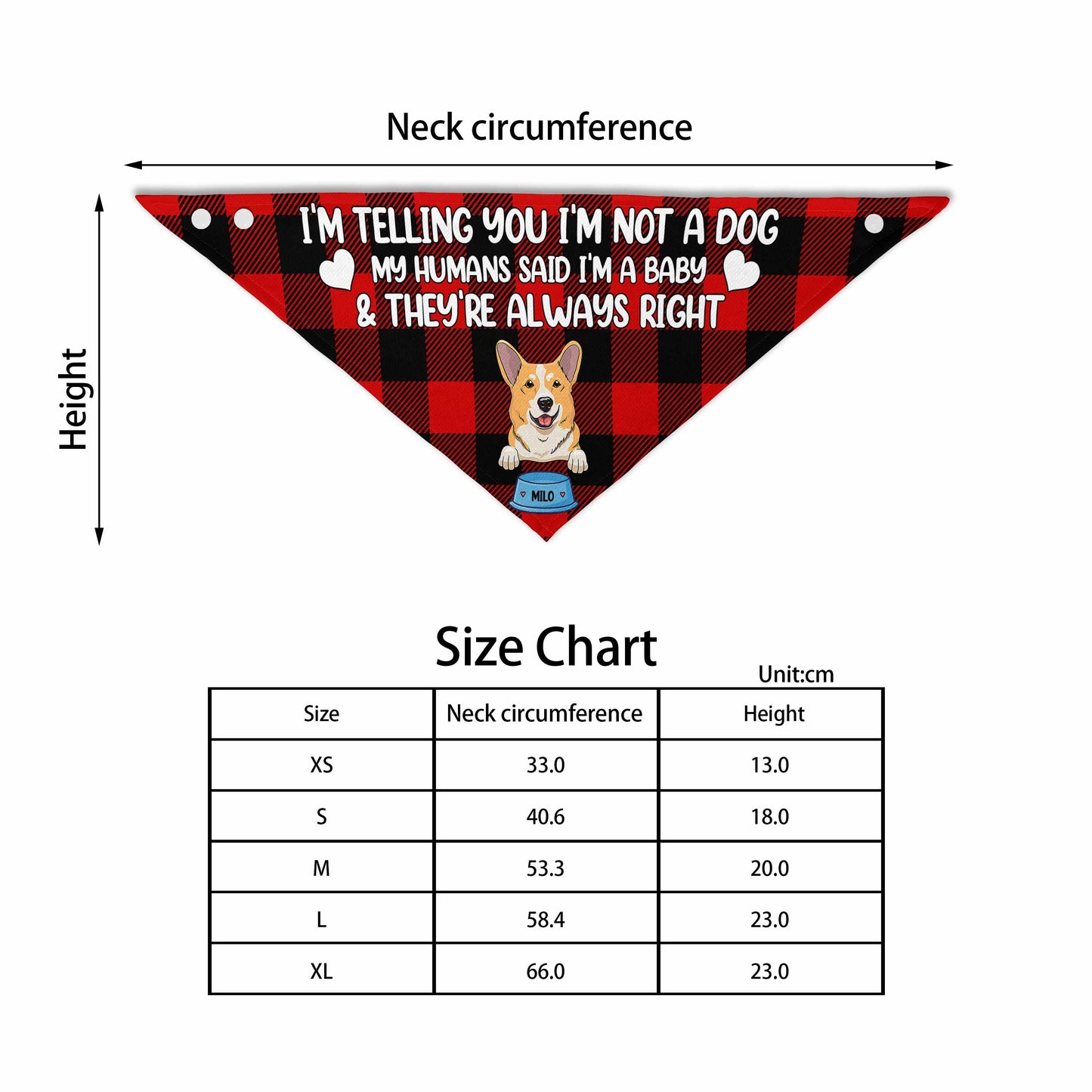 I'm Telling You I'm Not A Dog - Personalized Couple Dog Pet Bandana