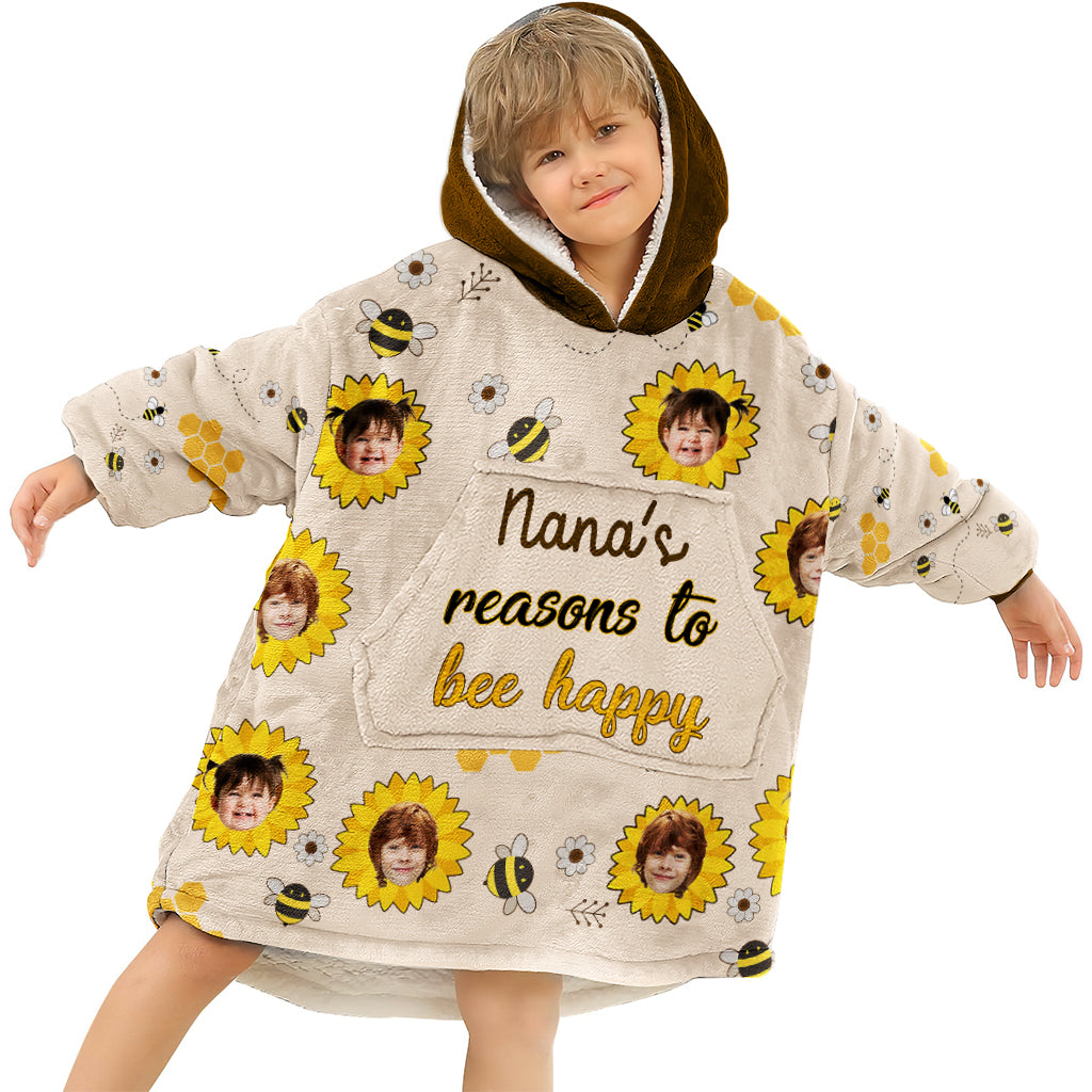 Nana's Reasons - Personalized Mother's Day Grandma Blanket Hoodie