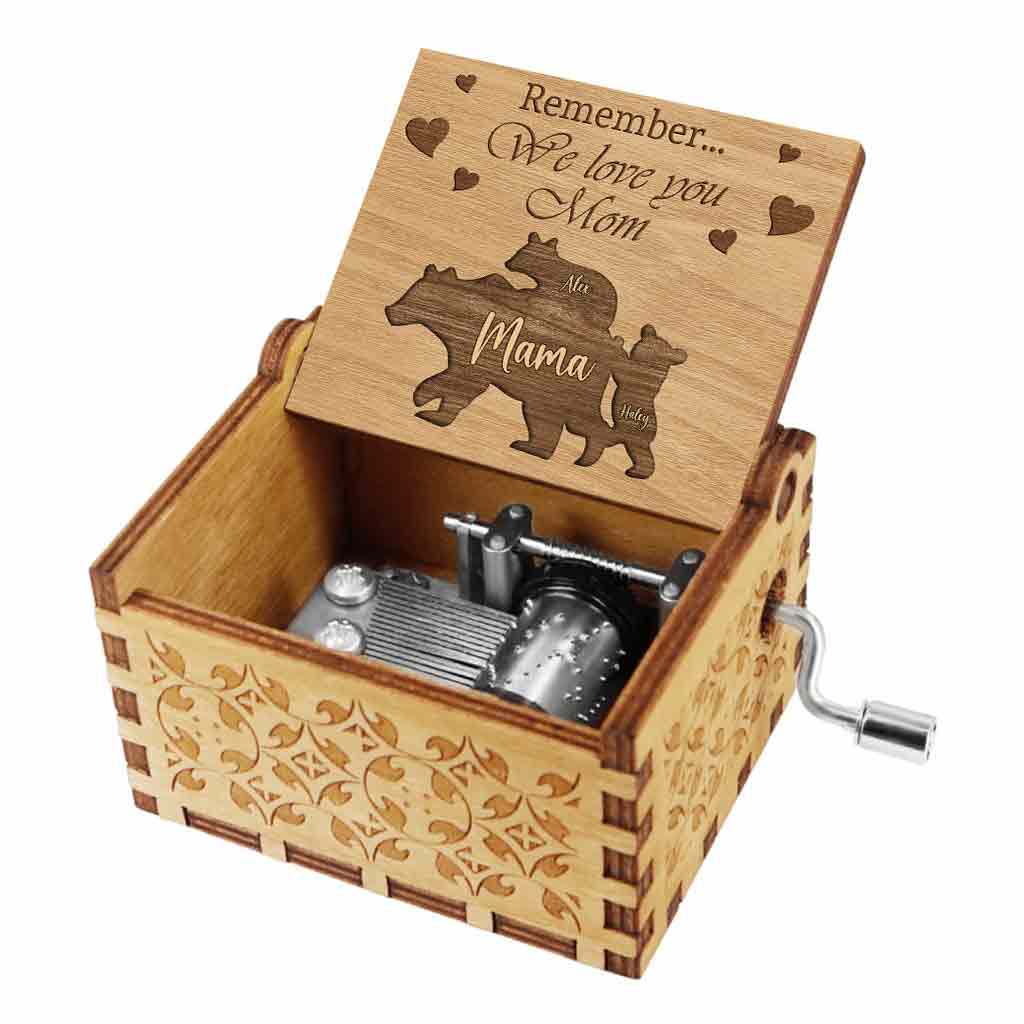 Remember We Love You Mom - Personalized Mother's Day Mother Hand Crank Music Box
