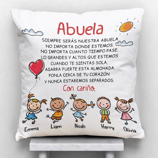 Grandma Spanish - Personalized Mother's Day Grandma Throw Pillow