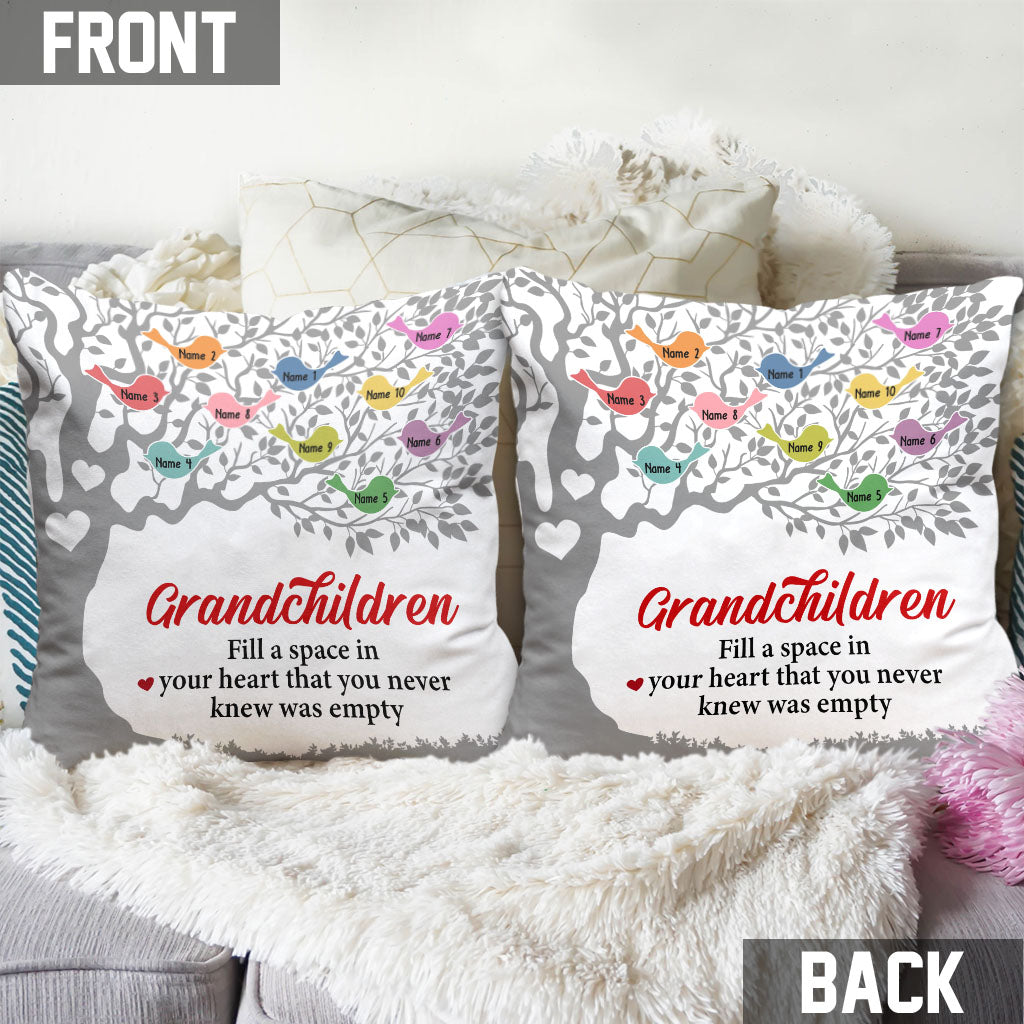 Grandma Family Tree - Personalized Mother's Day Grandma Throw Pillow