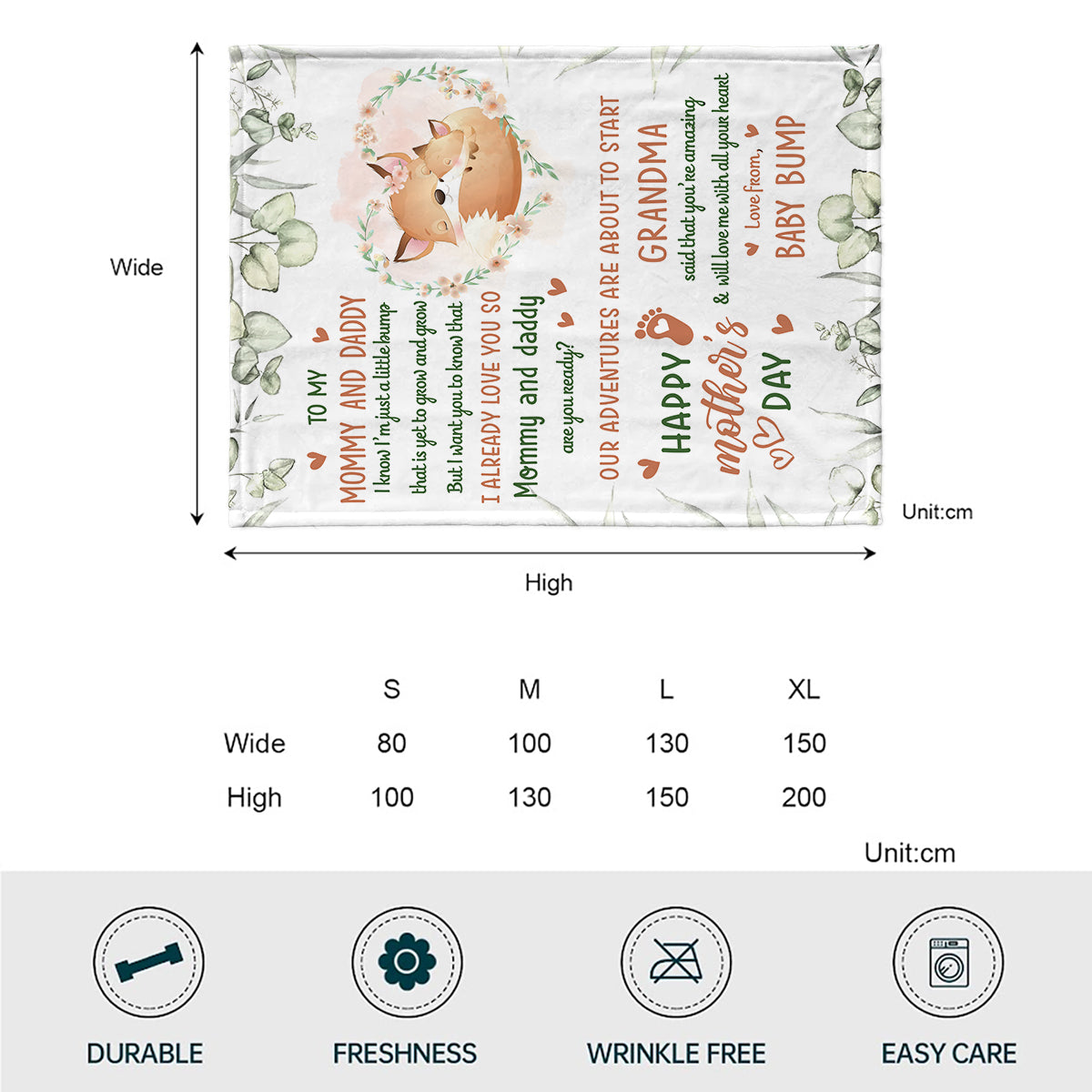 Love From Baby Bump - Personalized Mother's Day Mother Blanket