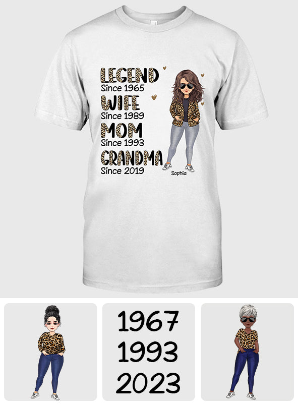 Legend Wife Mom - Personalized Mother's day Mother T-shirt and Hoodie