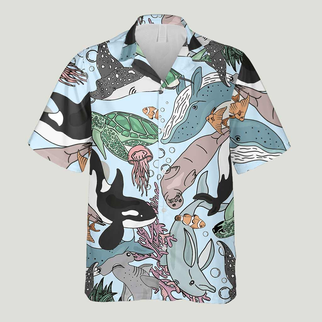 Sealife Orca Whale - Sea Lover Hawaiian Shirt