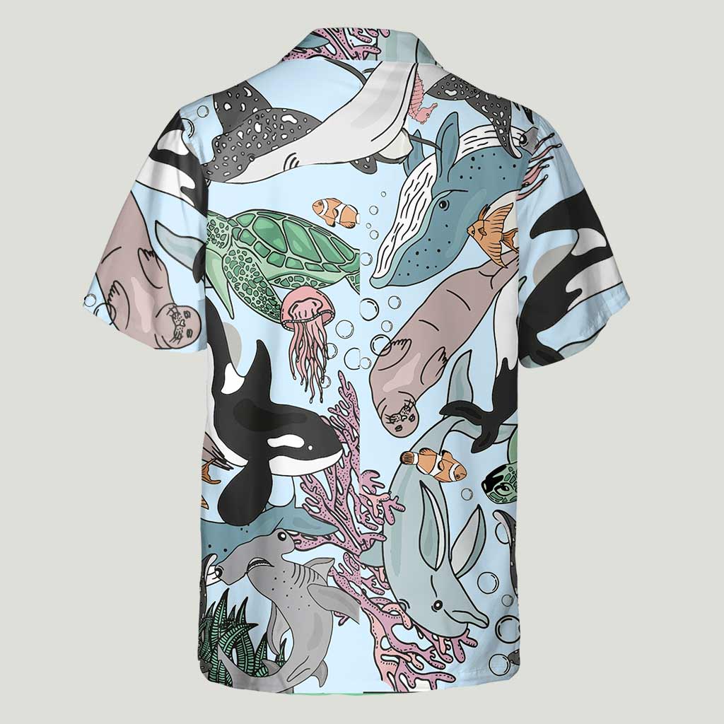 Sealife Orca Whale - Sea Lover Hawaiian Shirt