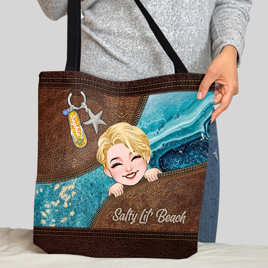 Salty Lil' Beach - Personalized Sea Lover Tote Bag