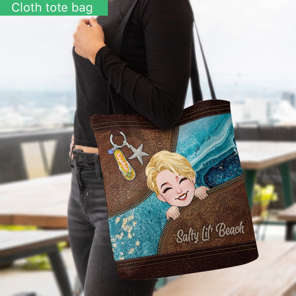 Salty Lil' Beach - Personalized Sea Lover Tote Bag