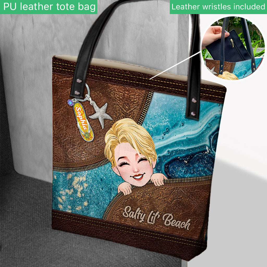 Salty Lil' Beach - Personalized Sea Lover Tote Bag