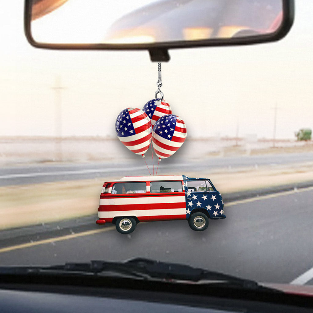 Camper Independence Day - Camping Car Ornament (Printed On Both Sides)