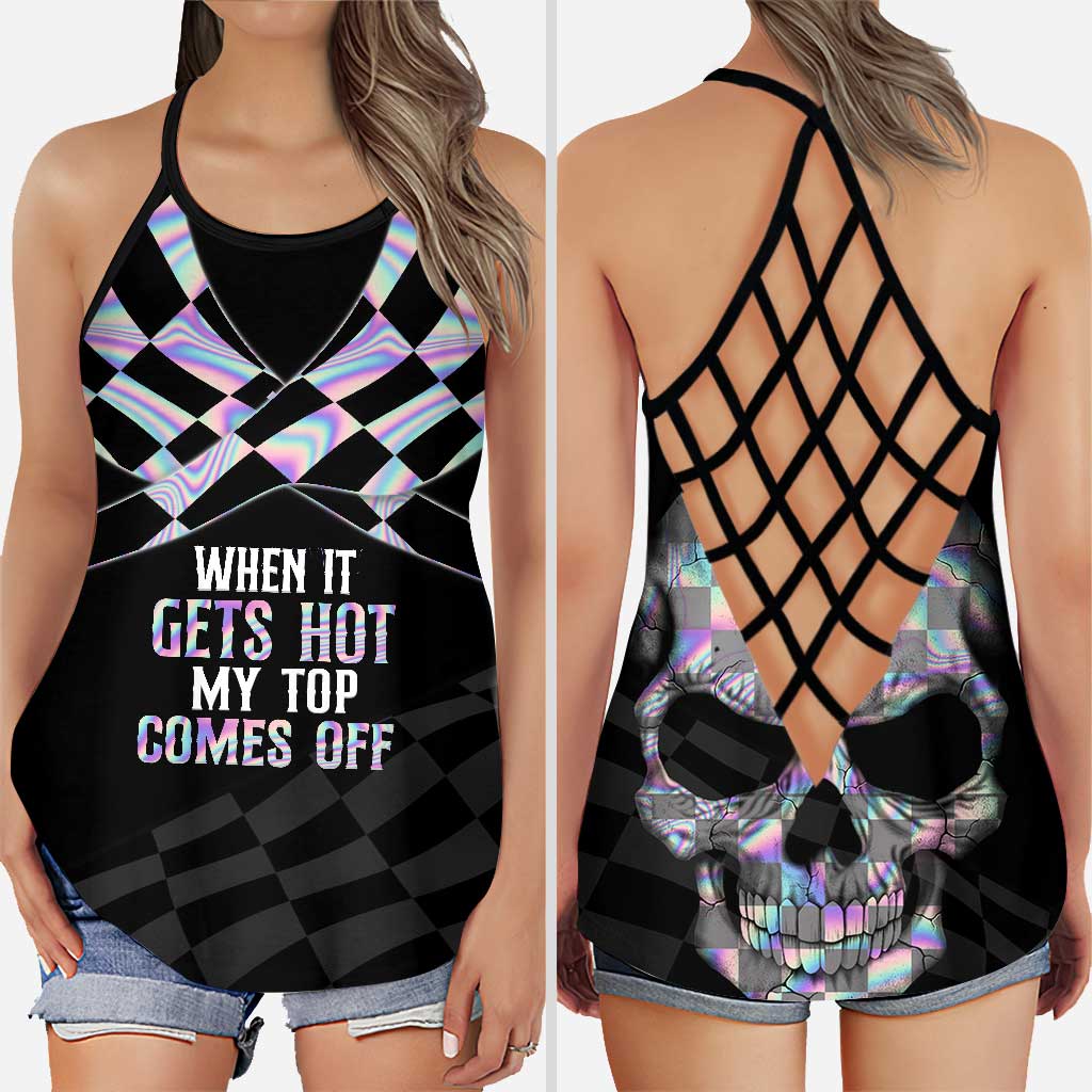 When It Gets Hot - Racing Cross Tank Top and Leggings