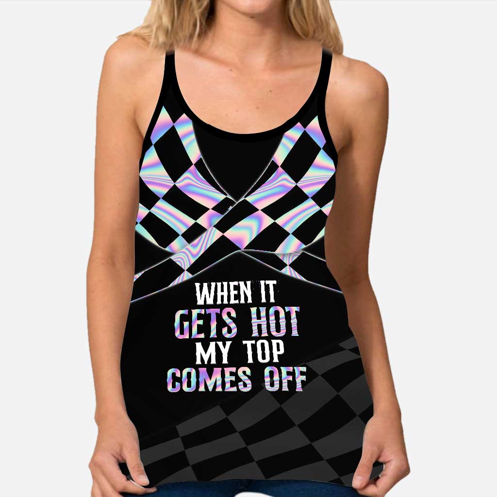 When It Gets Hot - Racing Cross Tank Top and Leggings