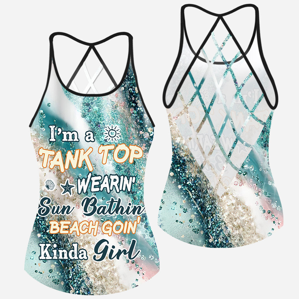 I'm A Tank Top Wearing Sun Bathing Beach Going Kinda Girl - Sea Lover Cross Tank Top