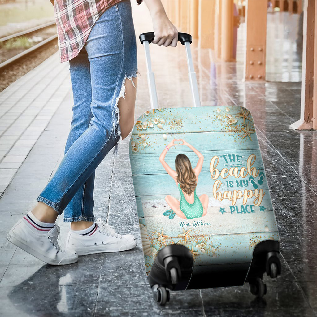 Just A Girl Who Loves Beaches - Personalized Sea Lover Luggage Cover