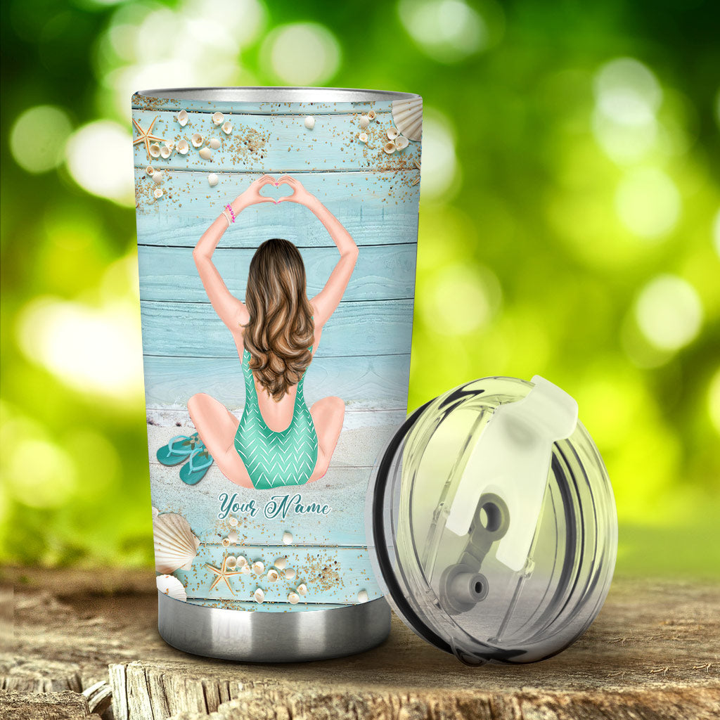 Just A Girl Who Loves Beaches - Personalized Sea Lover Tumbler