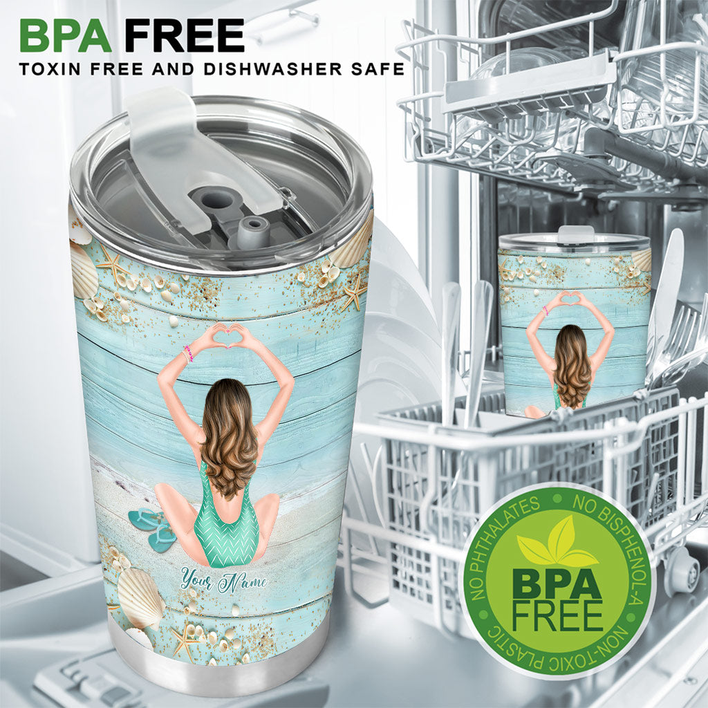 Just A Girl Who Loves Beaches - Personalized Sea Lover Tumbler