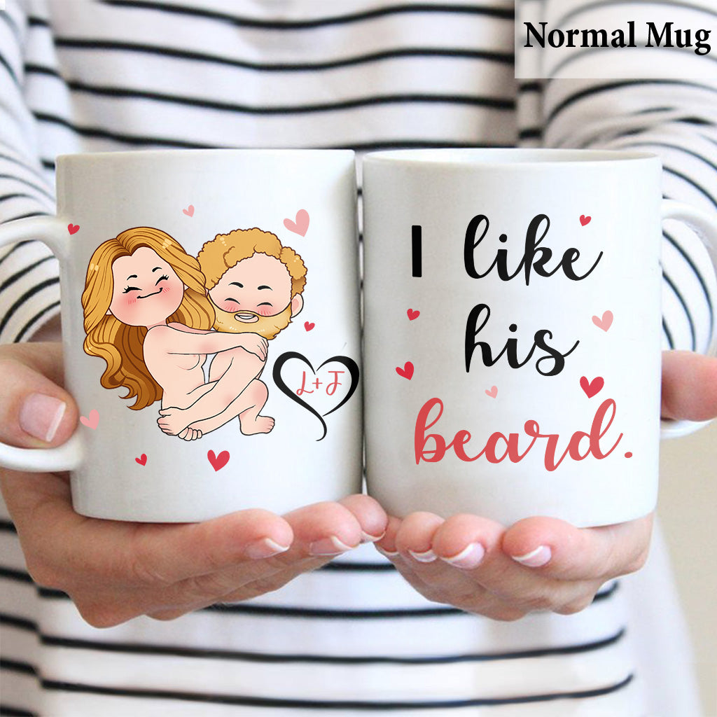 I Like His Beard I Like Her Butt - Personalized Couple Mug