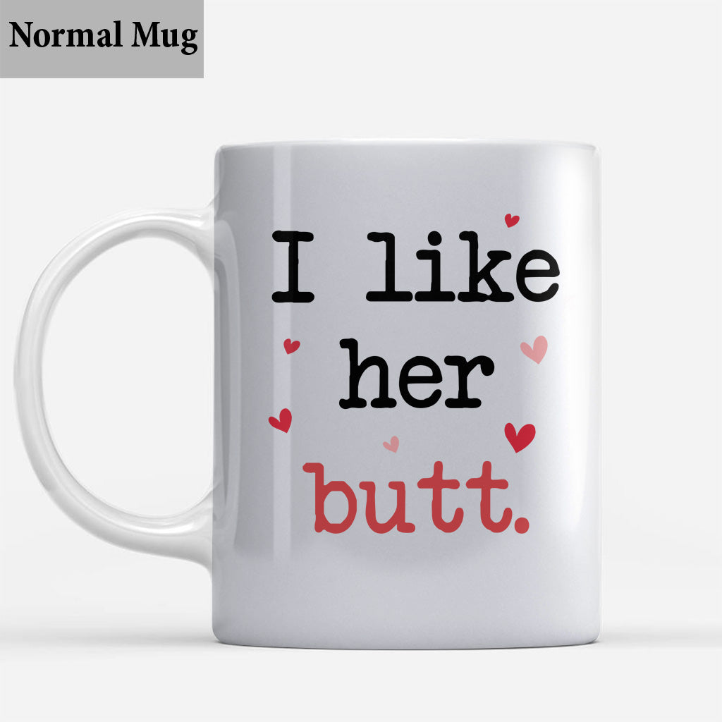 I Like His Beard I Like Her Butt - Personalized Couple Mug