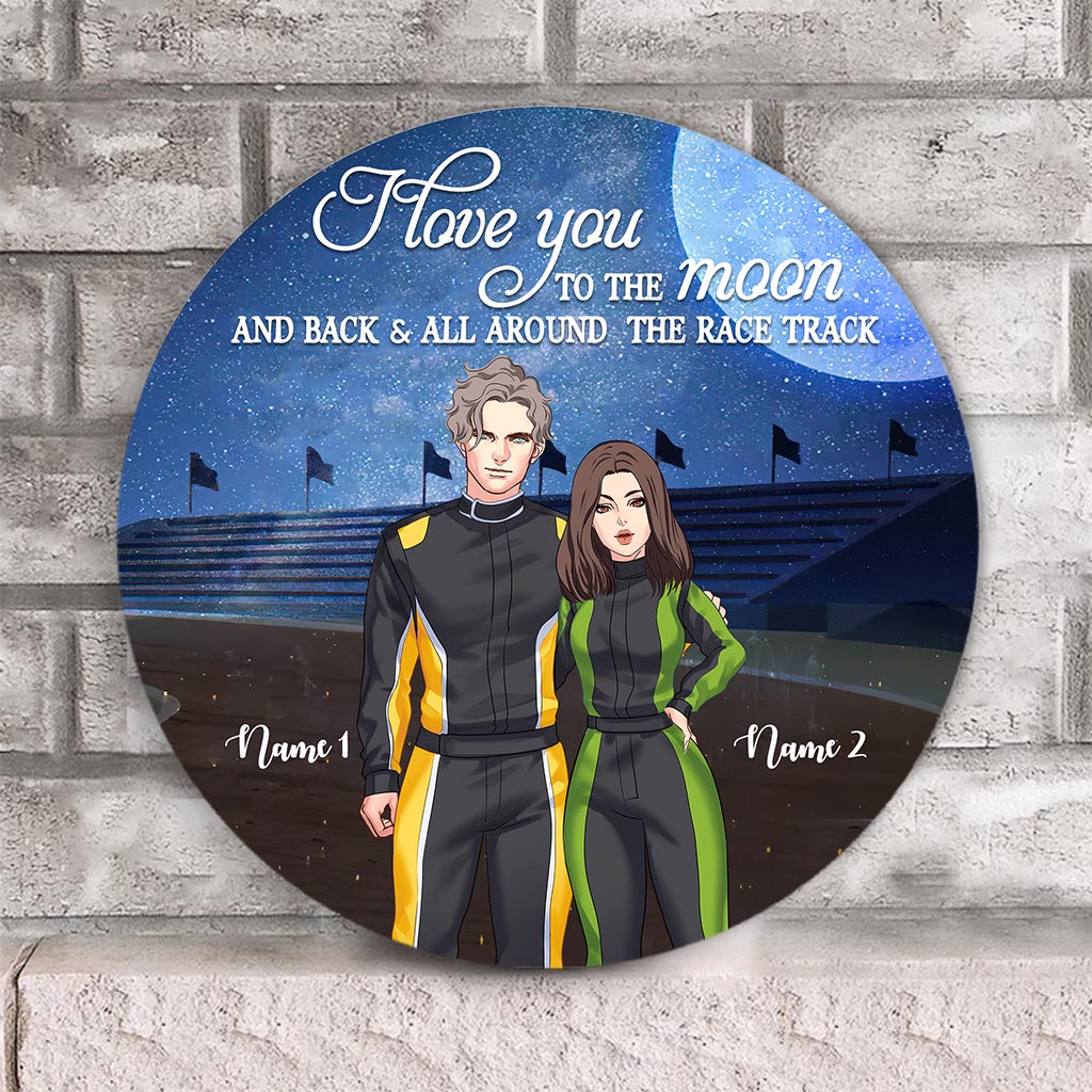 You & Me We Got This - Personalized Racing Round Wood Sign