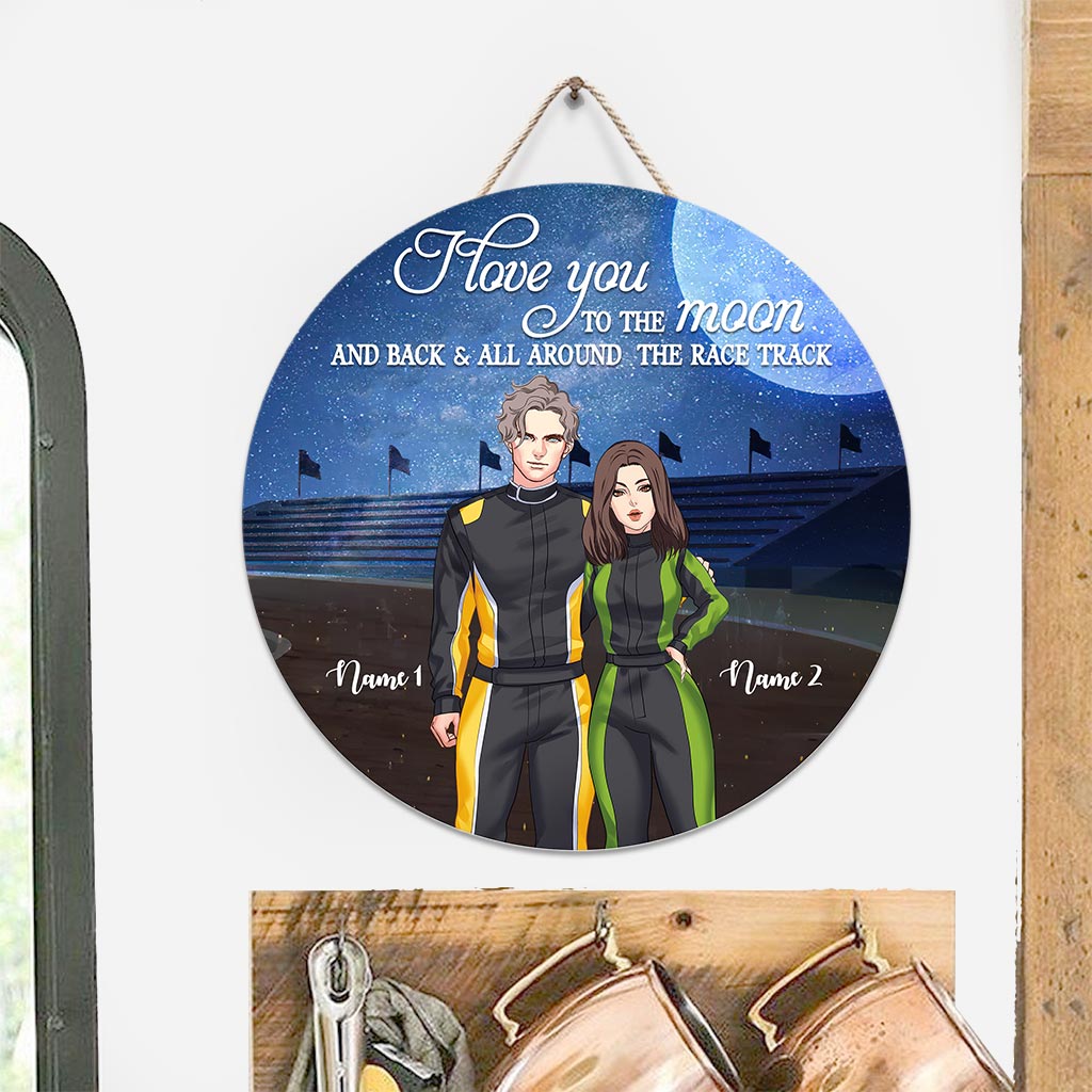 You & Me We Got This - Personalized Racing Round Wood Sign