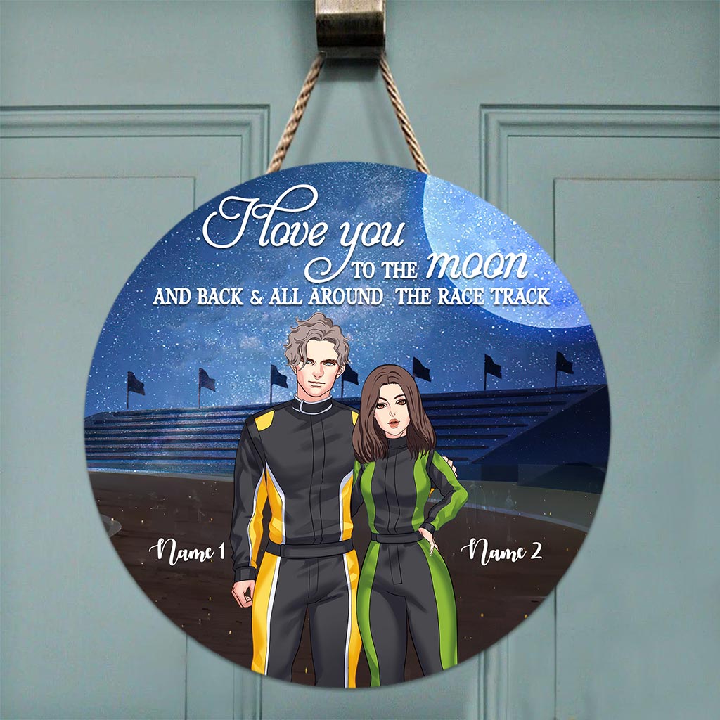 You & Me We Got This - Personalized Racing Round Wood Sign