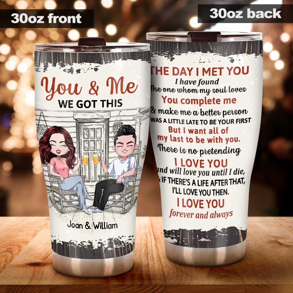 The Day I Met You - Personalized Couple Tumbler