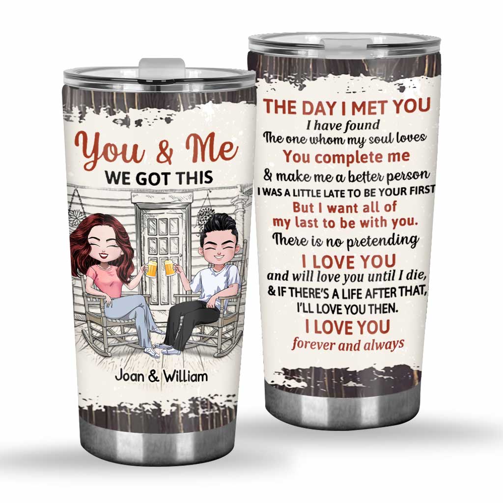 The Day I Met You - Personalized Couple Tumbler