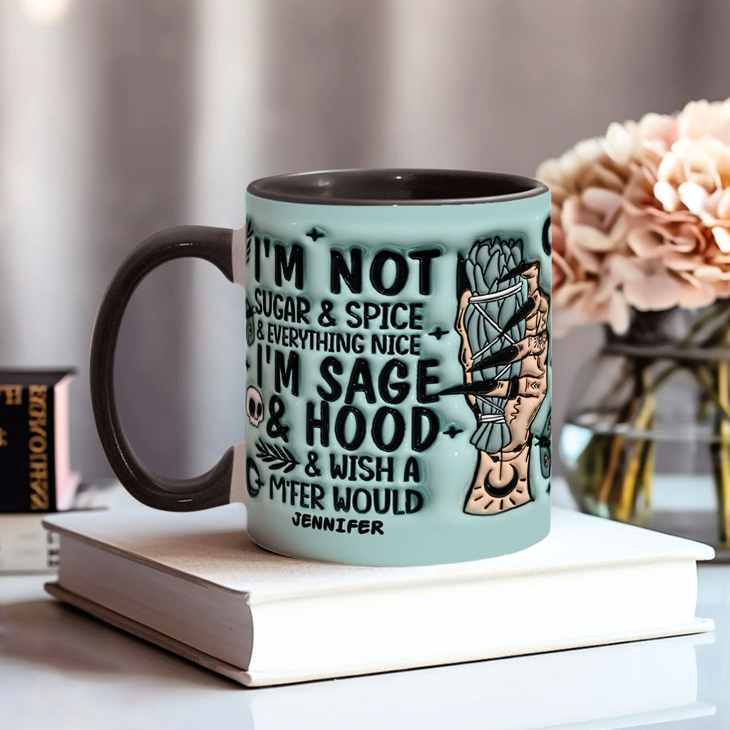 I'm Not Sugar And Spice - Personalized Witch Accent Mug