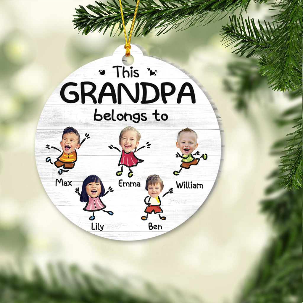 This Grandpa Belongs To - Personalized Grandpa Ornament