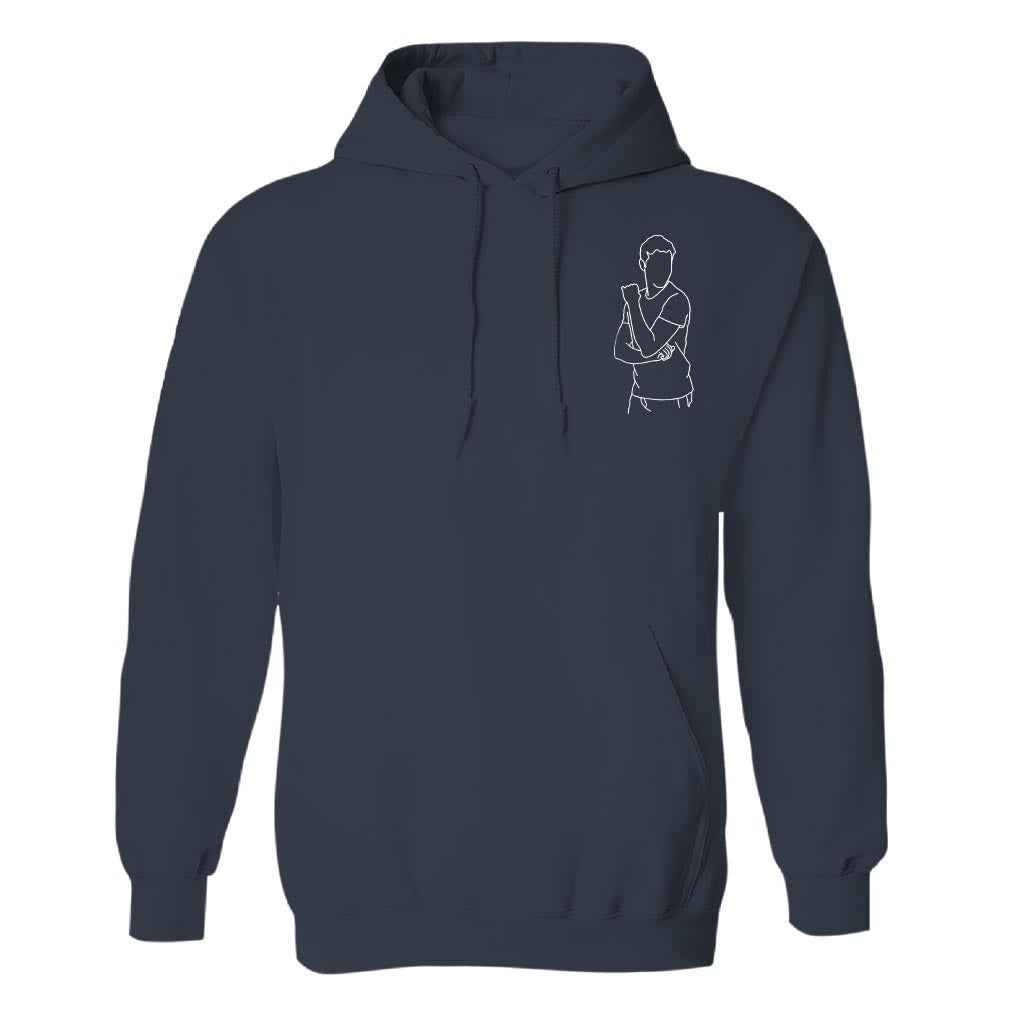 Custom Line Art - Personalized Son Embroidered Hoodie