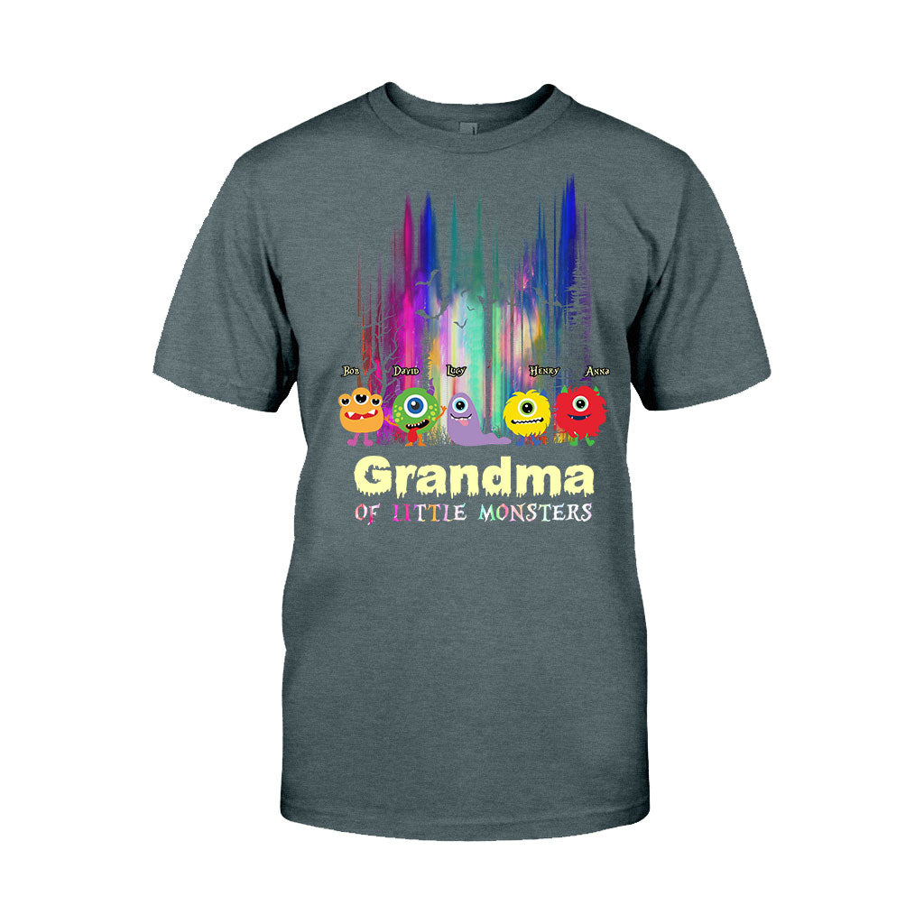 Grandma Of Little Monsters - Personalized Grandma T-shirt And Hoodie