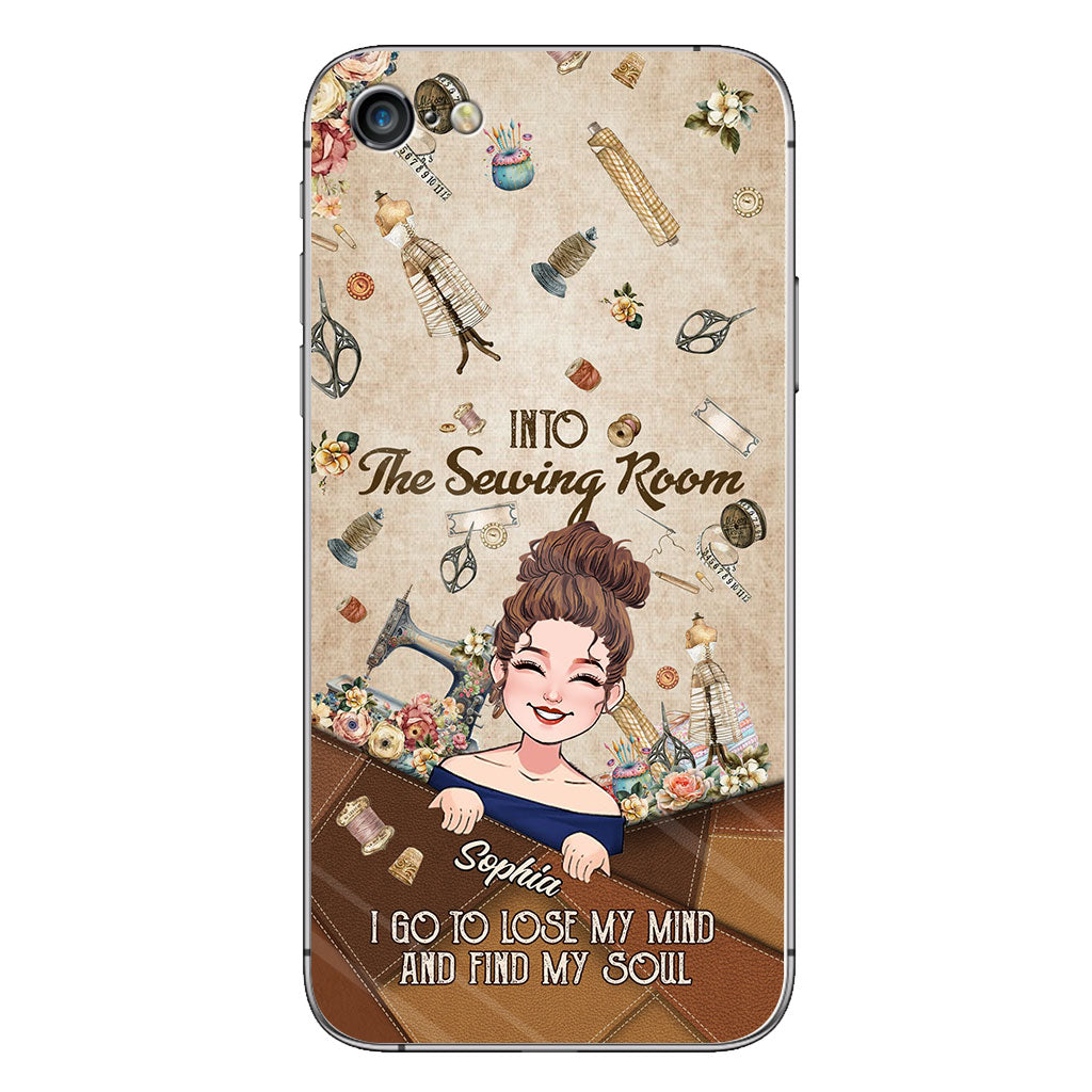 And Into The Sewing Room I Go - Personalized Sewing Phone Case