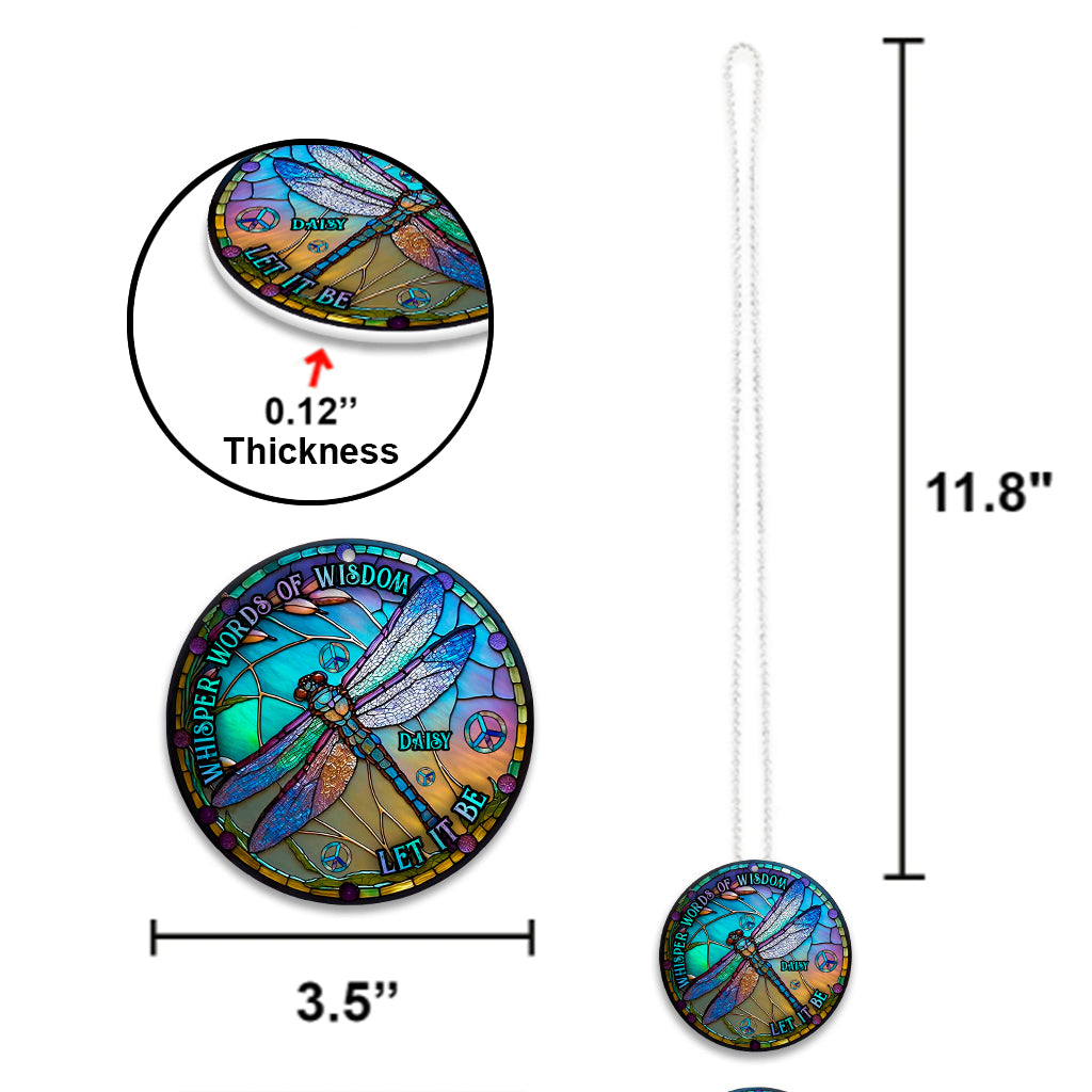 Whisper Words Of Wisdom Let It Be - Personalized Hippie Car Ornament