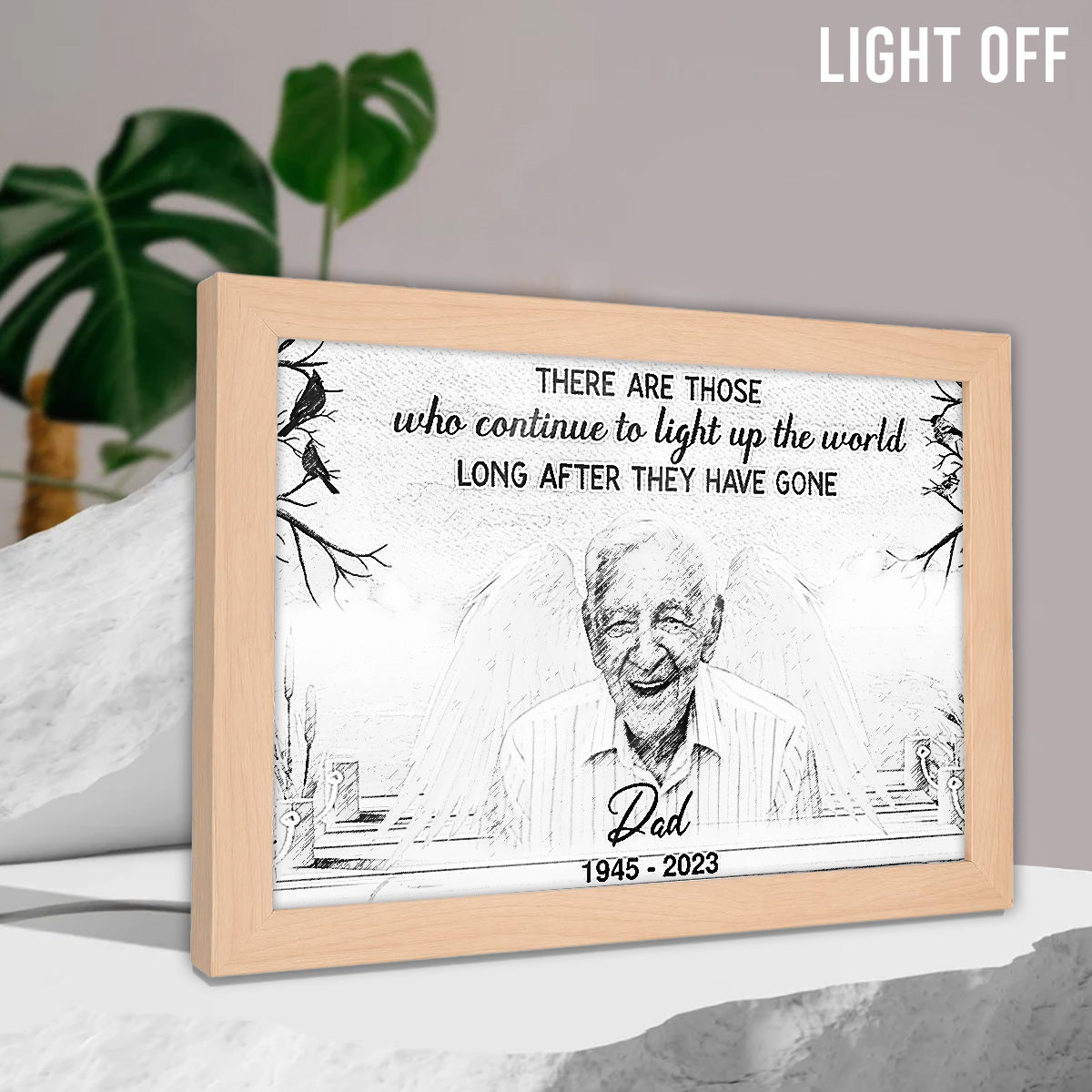 Light Up The World - Memorial gift for loss of - Personalized Light Photo Frame