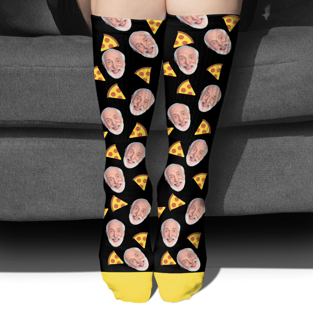 Funny Icon Pattern - Personalized Grandpa Socks