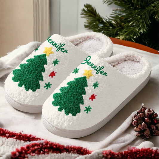 Christmas Tree - Personalized Christmas Slippers