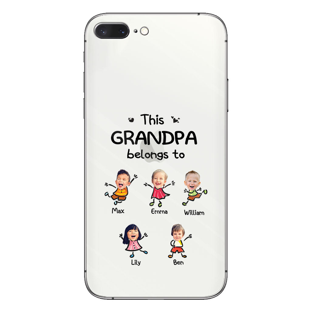 This Grandpa Belongs To - Personalized Grandpa Clear Phone Case