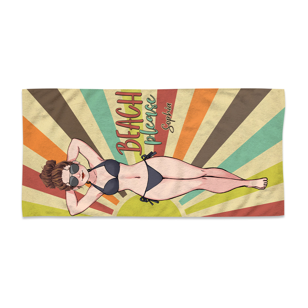 Always On Vacay - Sea Lover gift for friend, sister, girlfriend, wife, mom - Personalized Beach Towel