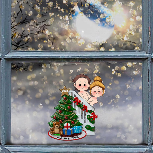 Staircase Naughty Couple - Personalized Couple Decal Die Cut