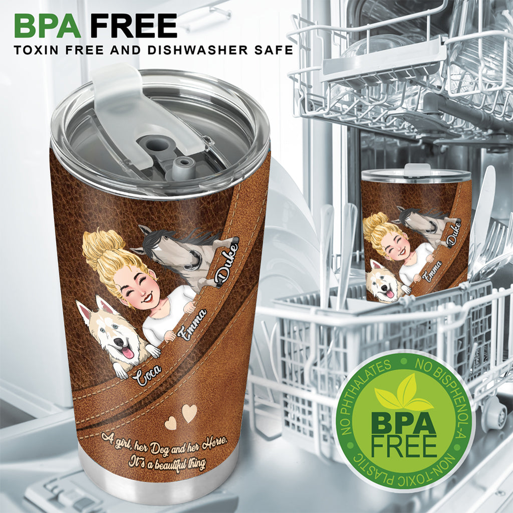 What A Beautiful Thing - Personalized Horse Tumbler