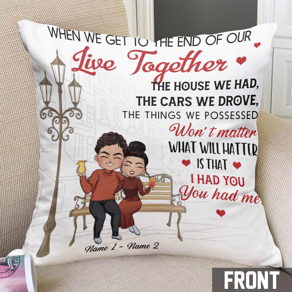 The Day I Met You Love Couple - Personalized Couple Throw Pillow