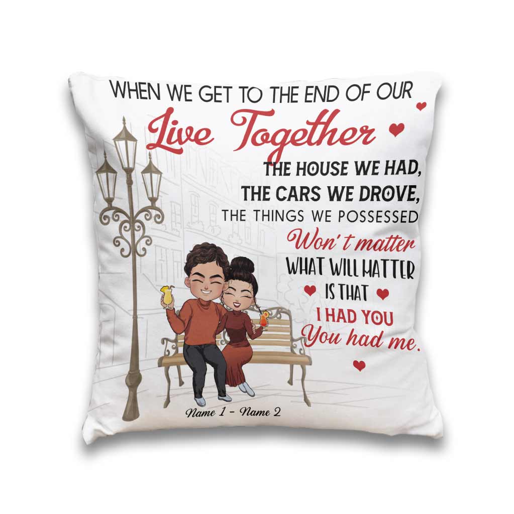The Day I Met You Love Couple - Personalized Couple Throw Pillow